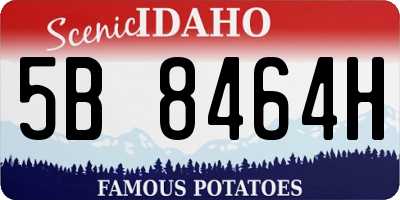 ID license plate 5B8464H