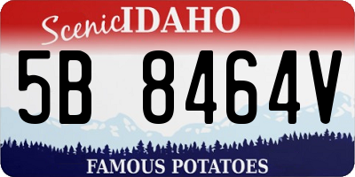 ID license plate 5B8464V