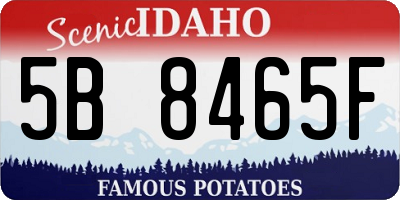 ID license plate 5B8465F