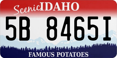 ID license plate 5B8465I