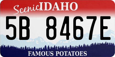 ID license plate 5B8467E