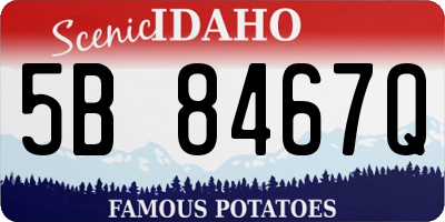 ID license plate 5B8467Q