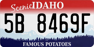 ID license plate 5B8469F