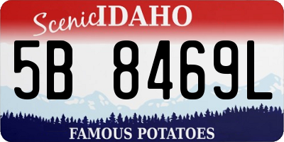 ID license plate 5B8469L