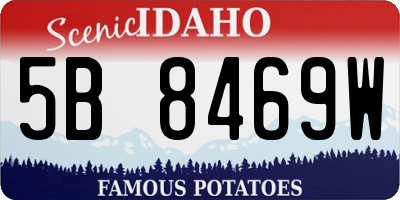 ID license plate 5B8469W