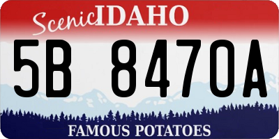 ID license plate 5B8470A