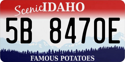 ID license plate 5B8470E