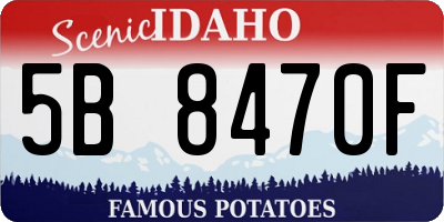ID license plate 5B8470F