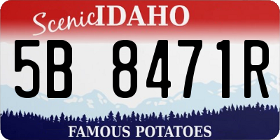 ID license plate 5B8471R