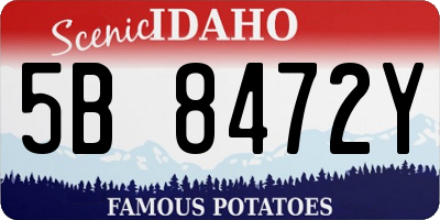 ID license plate 5B8472Y