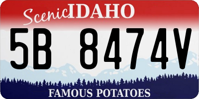 ID license plate 5B8474V