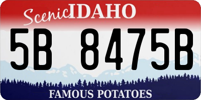 ID license plate 5B8475B