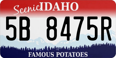 ID license plate 5B8475R