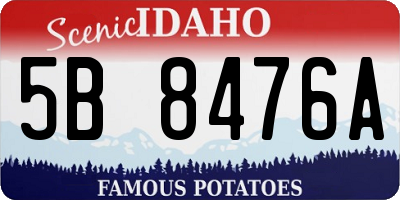 ID license plate 5B8476A