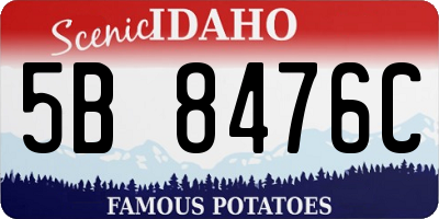 ID license plate 5B8476C