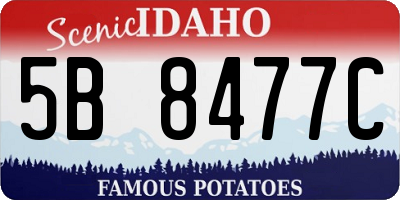 ID license plate 5B8477C