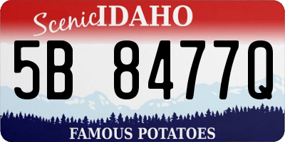 ID license plate 5B8477Q