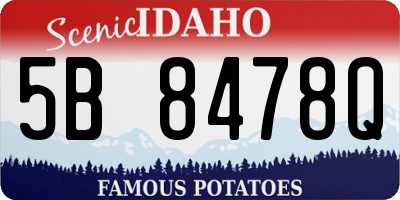 ID license plate 5B8478Q