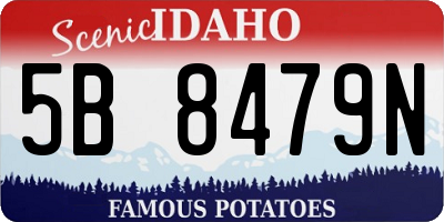 ID license plate 5B8479N