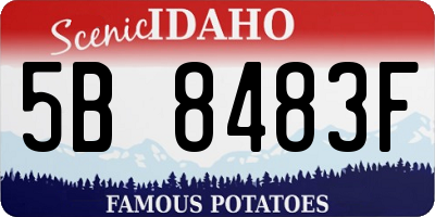 ID license plate 5B8483F
