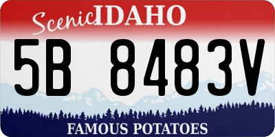 ID license plate 5B8483V