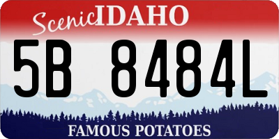 ID license plate 5B8484L