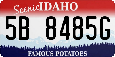 ID license plate 5B8485G