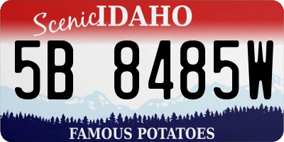 ID license plate 5B8485W