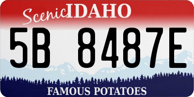 ID license plate 5B8487E