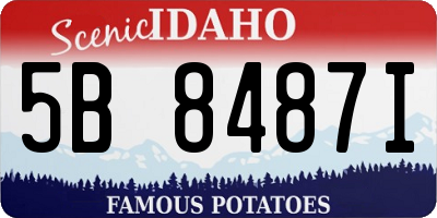 ID license plate 5B8487I