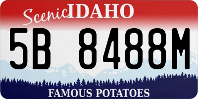 ID license plate 5B8488M
