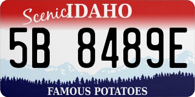 ID license plate 5B8489E
