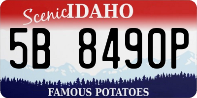 ID license plate 5B8490P