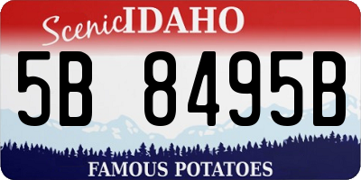 ID license plate 5B8495B