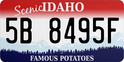 ID license plate 5B8495F