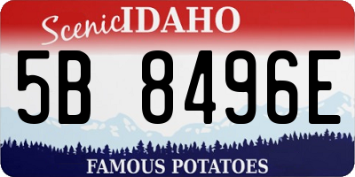 ID license plate 5B8496E