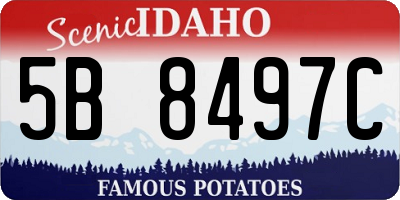 ID license plate 5B8497C