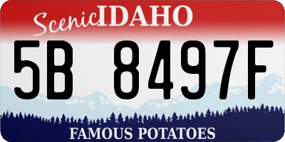 ID license plate 5B8497F