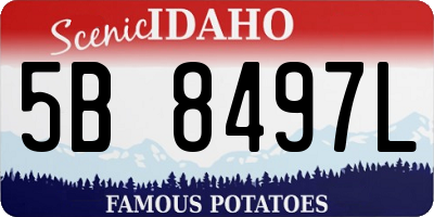 ID license plate 5B8497L