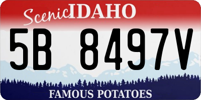 ID license plate 5B8497V