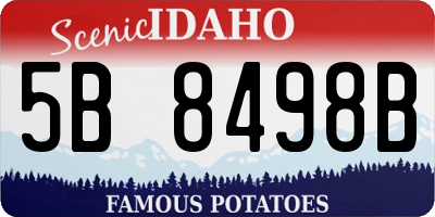 ID license plate 5B8498B
