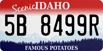 ID license plate 5B8499R