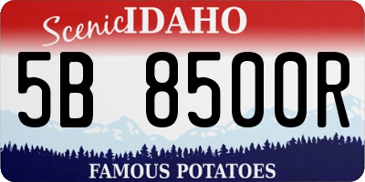 ID license plate 5B8500R