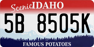 ID license plate 5B8505K