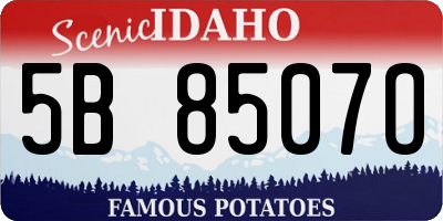 ID license plate 5B8507O