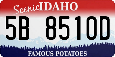 ID license plate 5B8510D