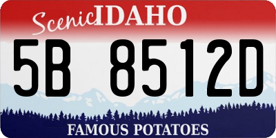 ID license plate 5B8512D