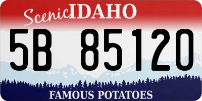 ID license plate 5B8512O