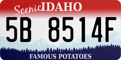 ID license plate 5B8514F