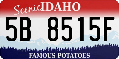 ID license plate 5B8515F